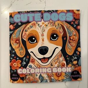 Cute dogs colouring book NWT cozy stress relief all breeds